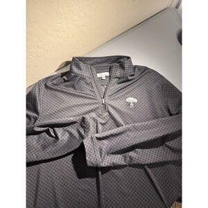 Peter Millar Perth Quarter Zip Performance Men's XL Black Skull AOP w/ Logo